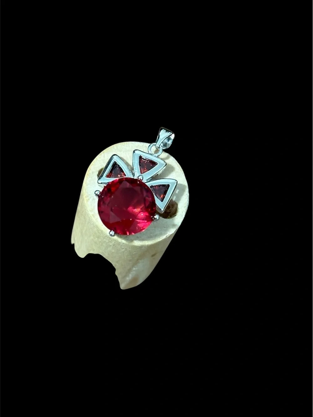 925 Red Crystal Pendant for Women